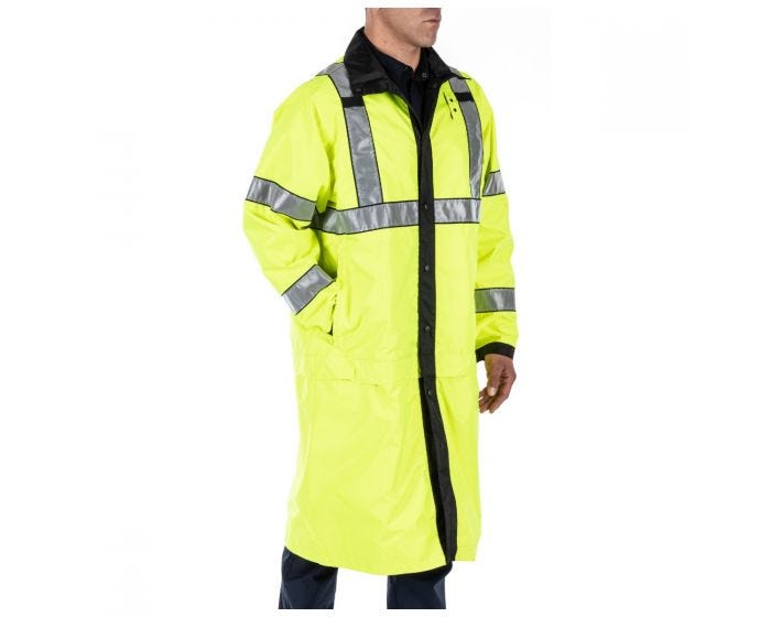 48125 - Long Reversible Hi-Vis Rain Coat