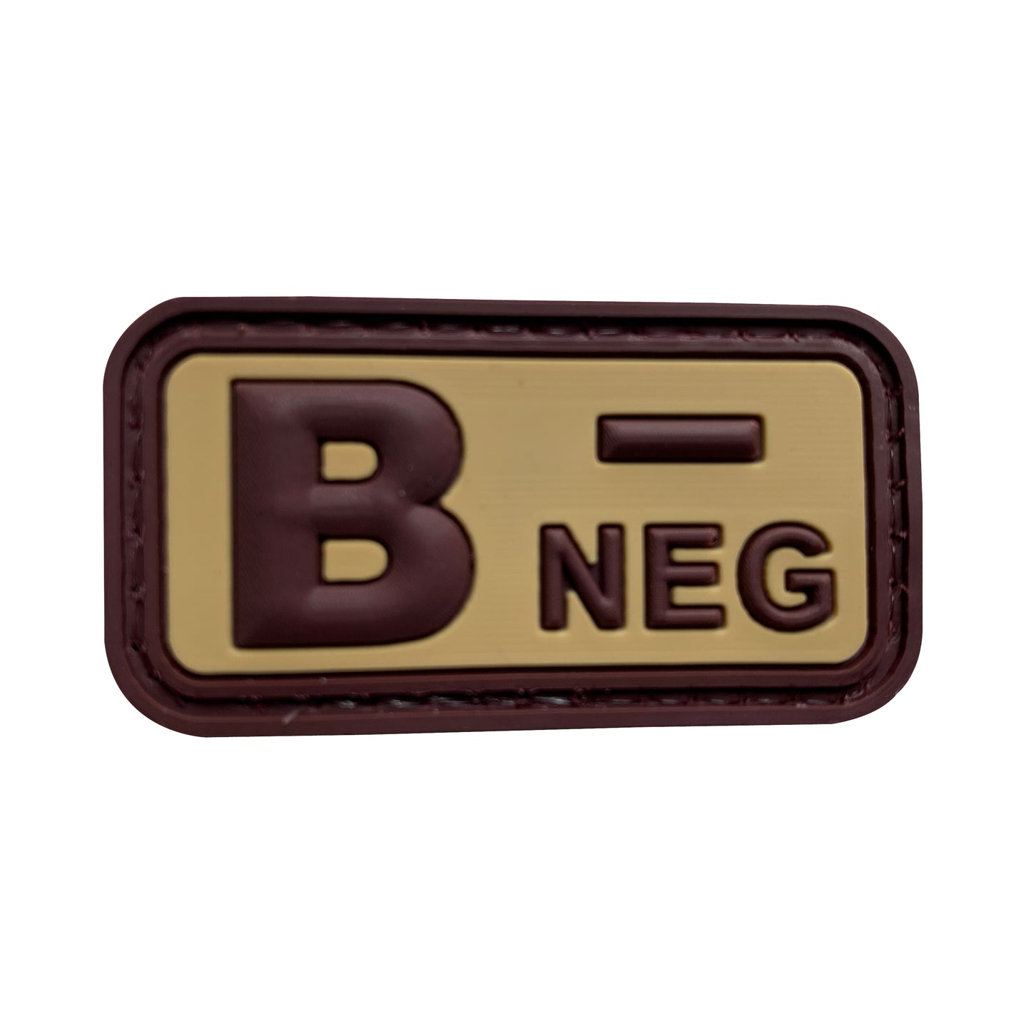 JBN-TN - B NEG PVC Patch Tan