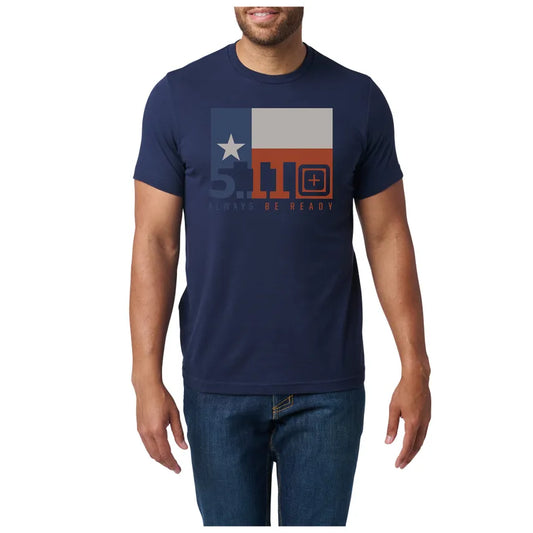 76166ADG 5.11 Texas Flag Knock Out S/S T-Shirt