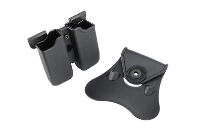 Cytac - Belt Loop Double Mag Pouch Fits Glock17-39