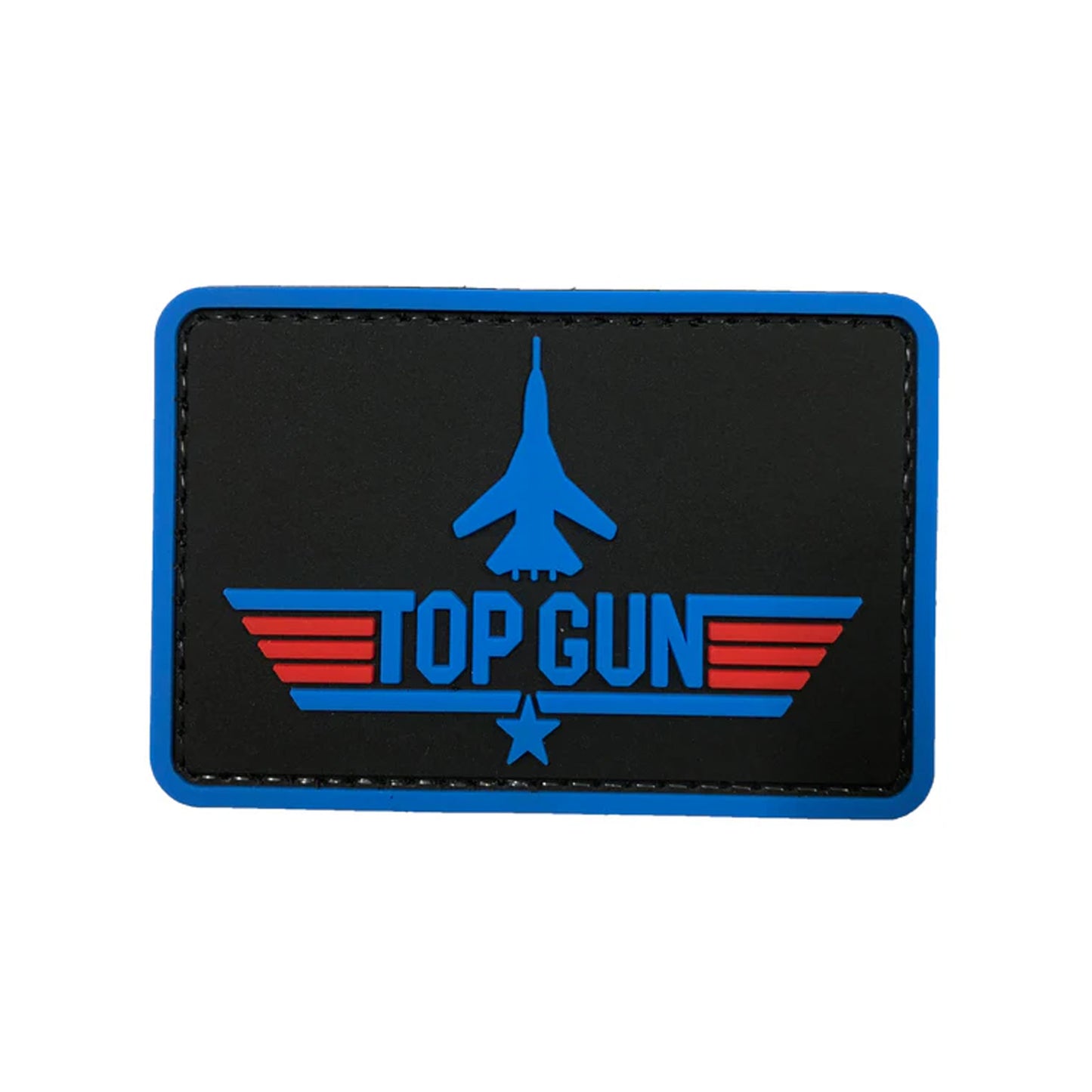 TP-CFX-BKNV - TOP GUN WITH FIGHTER PVC Patch Black and Blue