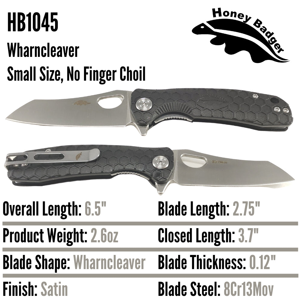 HB1045 - HONEY BADGER WHARNCLEAVER NC SMALL BLACK