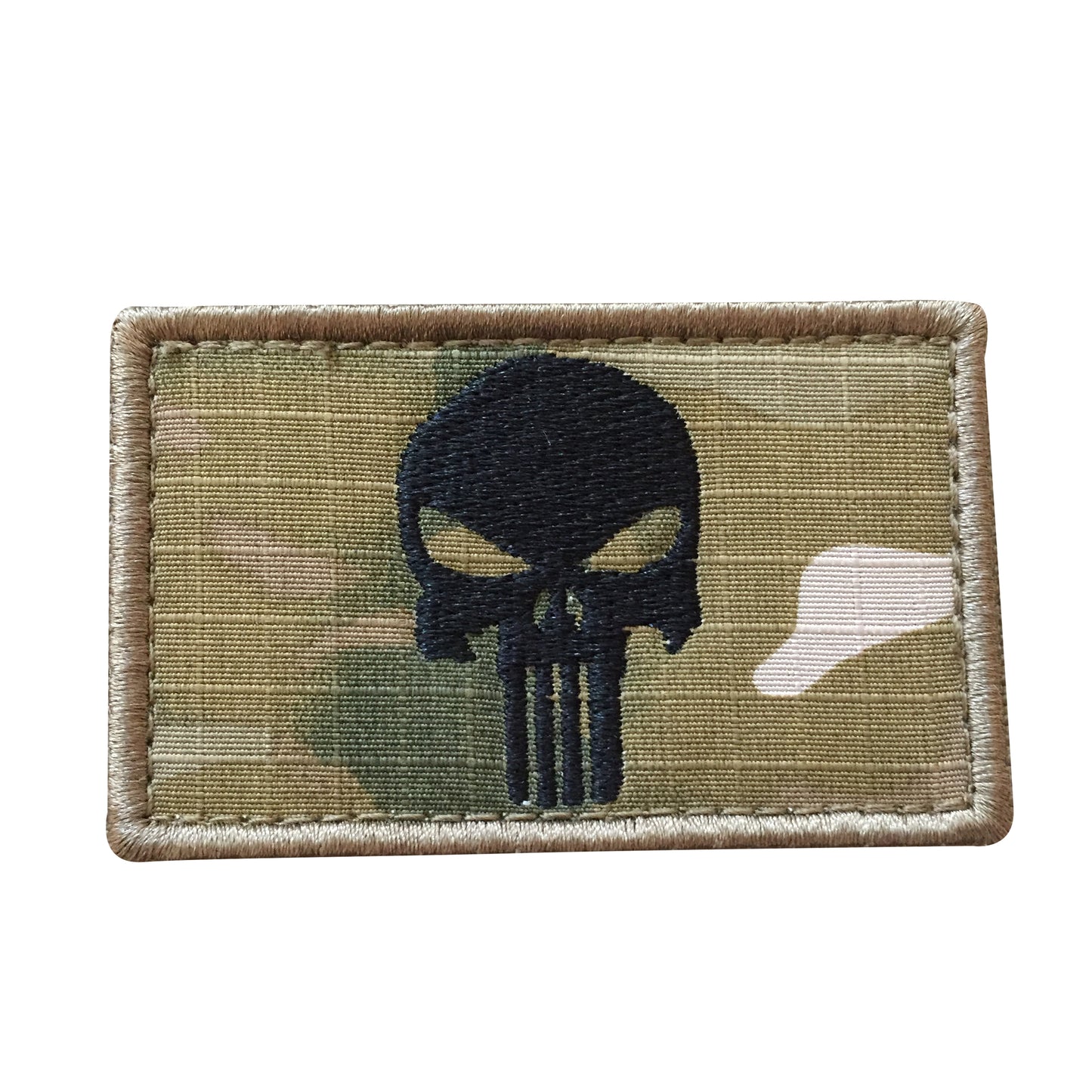 E-ZYT-L - Embroidery Rectangle Punisher Flag Patch Multicam