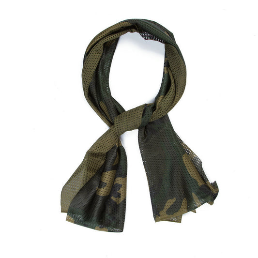 AC-SCARF-WL - Multipurpose Camo Sniper Veil Head Wrap Scarf for neck, face and head / Woodland