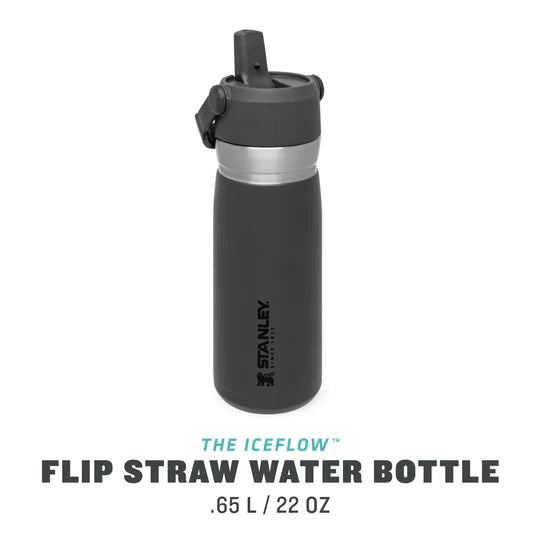 10-09697-008 - Stanley - GO 650ML Flip Straw Water Bottle Charcol